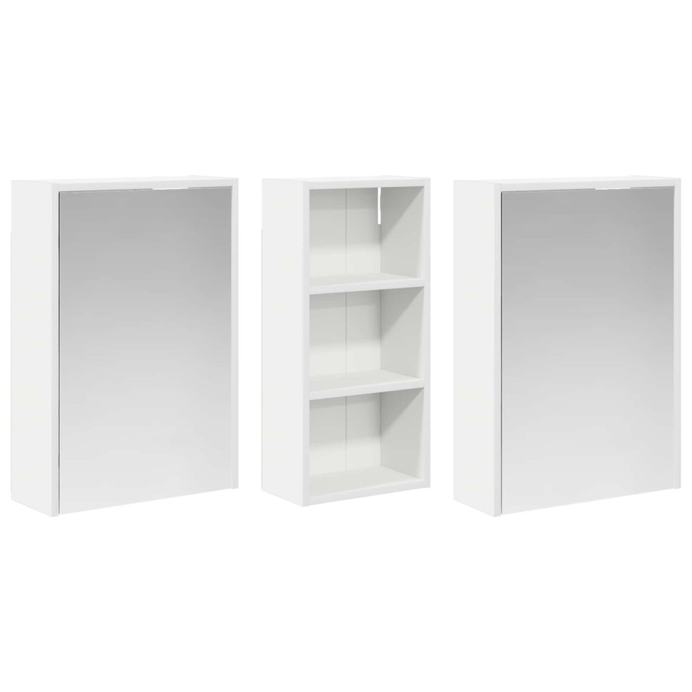 Produktbild för Badrumsskåpsset för 3 pcs 116 x 16 x 62,5 cm Konstruerat trä
