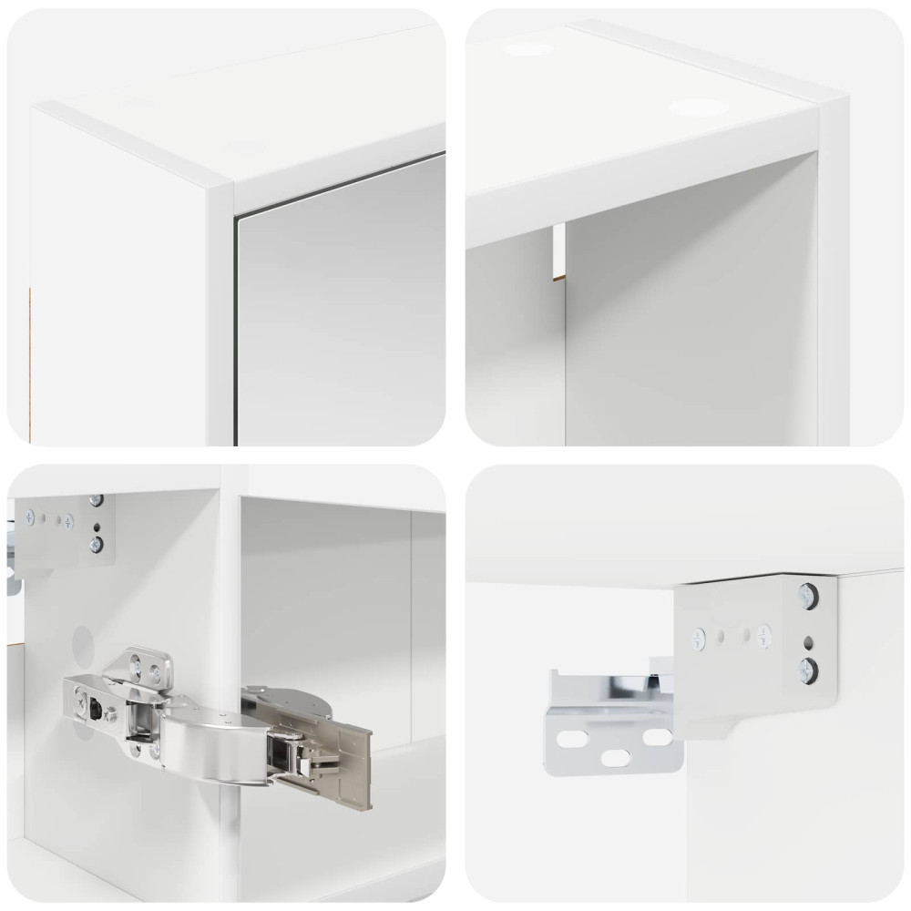 Produktbild för Badrumsskåpsset för 3 pcs 116 x 16 x 62,5 cm Konstruerat trä