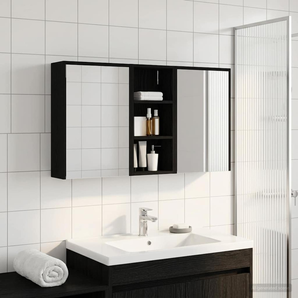 Produktbild för Badrumsskåpsset för 3 pcs 116 x 16 x 62,5 cm Konstruerat trä
