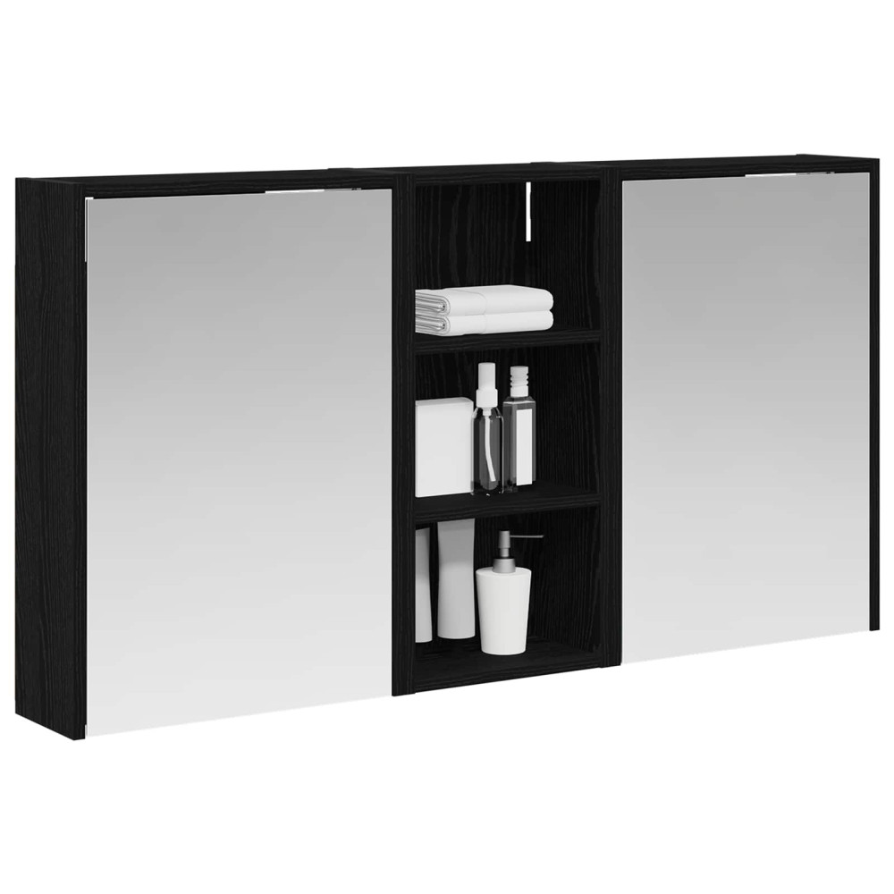 Produktbild för Badrumsskåpsset för 3 pcs 116 x 16 x 62,5 cm Konstruerat trä