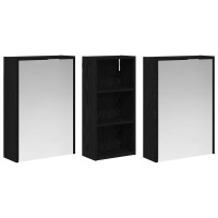 Produktbild för Badrumsskåpsset för 3 pcs 116 x 16 x 62,5 cm Konstruerat trä