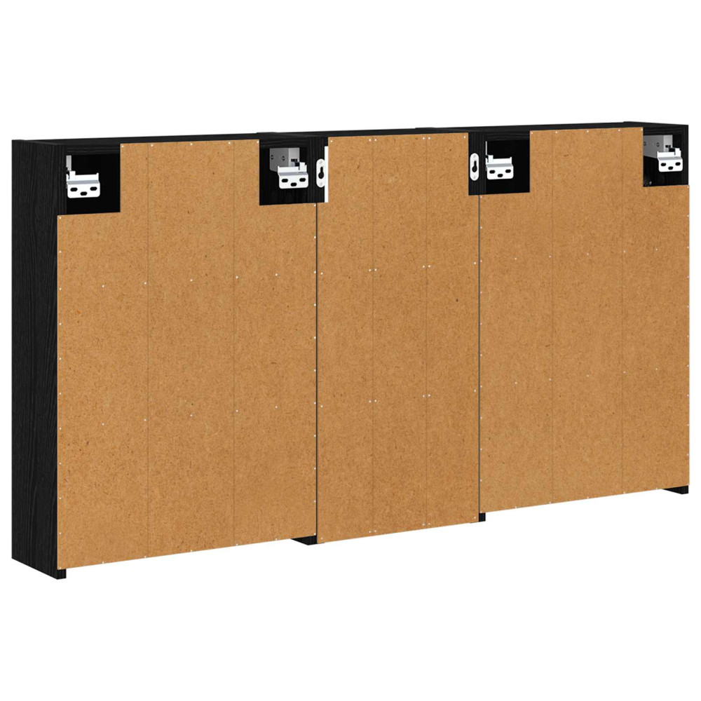 Produktbild för Badrumsskåpsset för 3 pcs 116 x 16 x 62,5 cm Konstruerat trä