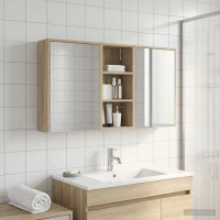 Produktbild för Badrumsskåpsset för 3 pcs 116 x 16 x 62,5 cm Konstruerat trä