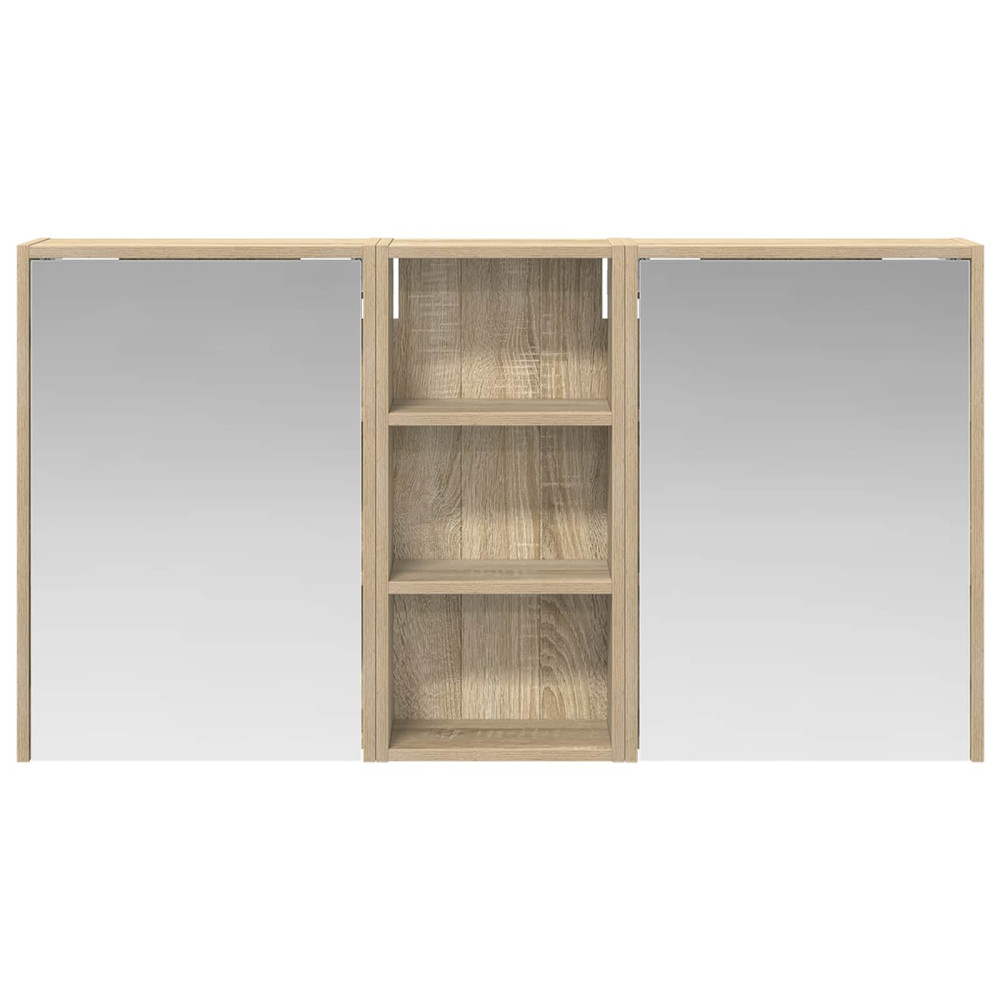 Produktbild för Badrumsskåpsset för 3 pcs 116 x 16 x 62,5 cm Konstruerat trä