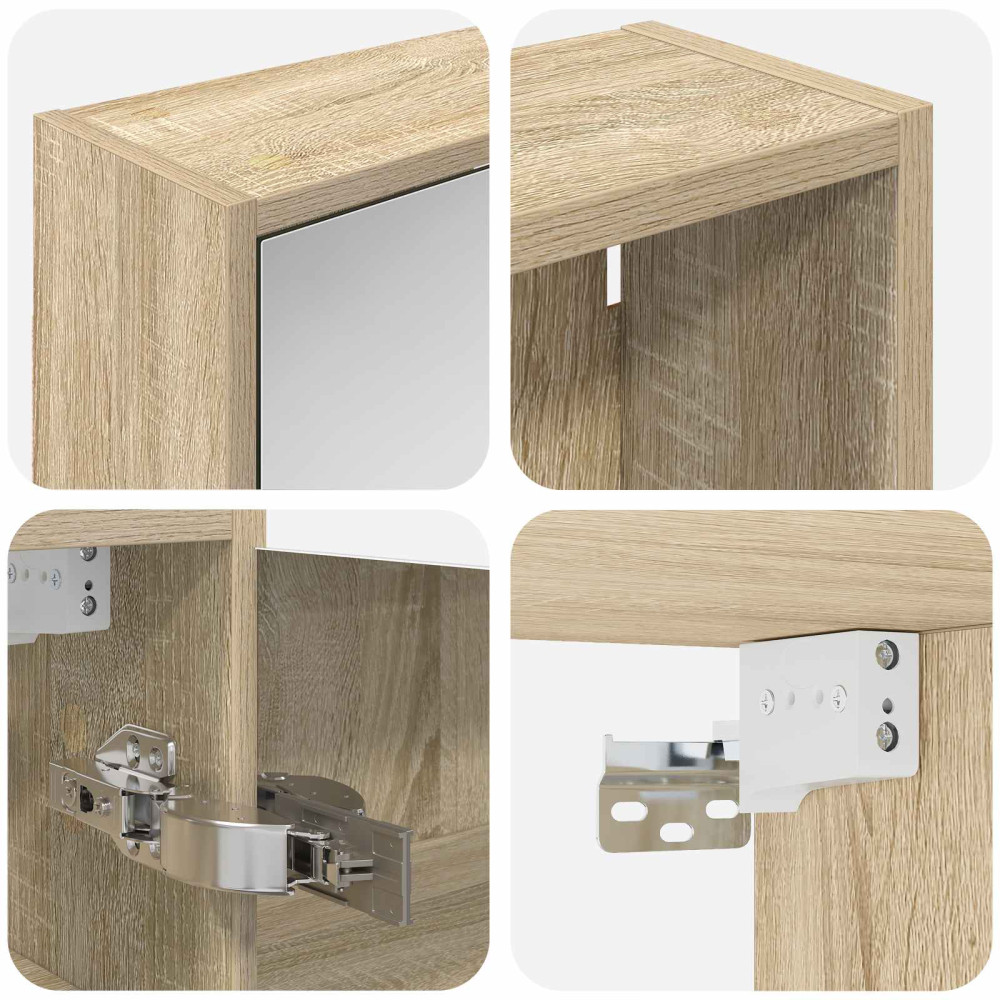 Produktbild för Badrumsskåpsset för 3 pcs 116 x 16 x 62,5 cm Konstruerat trä