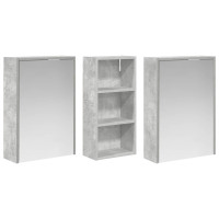 Produktbild för Badrumsskåpsset för 3 pcs 116 x 16 x 62,5 cm Konstruerat trä
