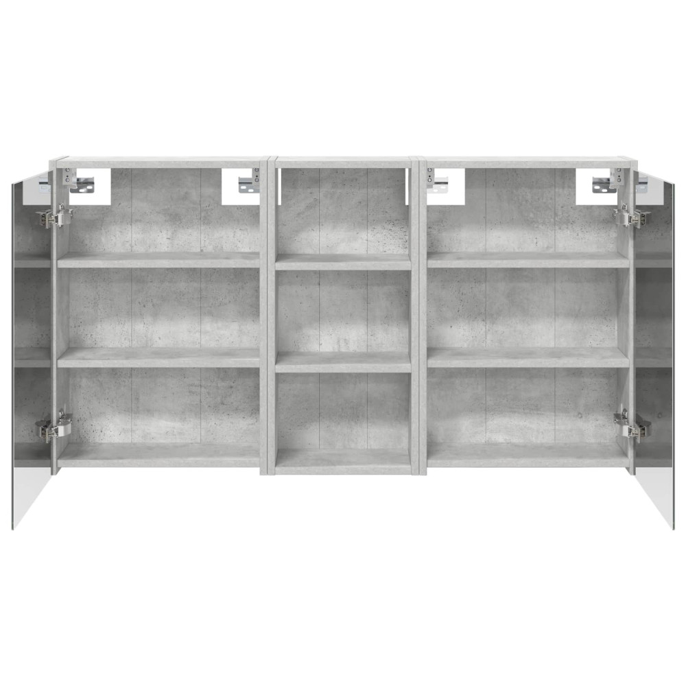 Produktbild för Badrumsskåpsset för 3 pcs 116 x 16 x 62,5 cm Konstruerat trä