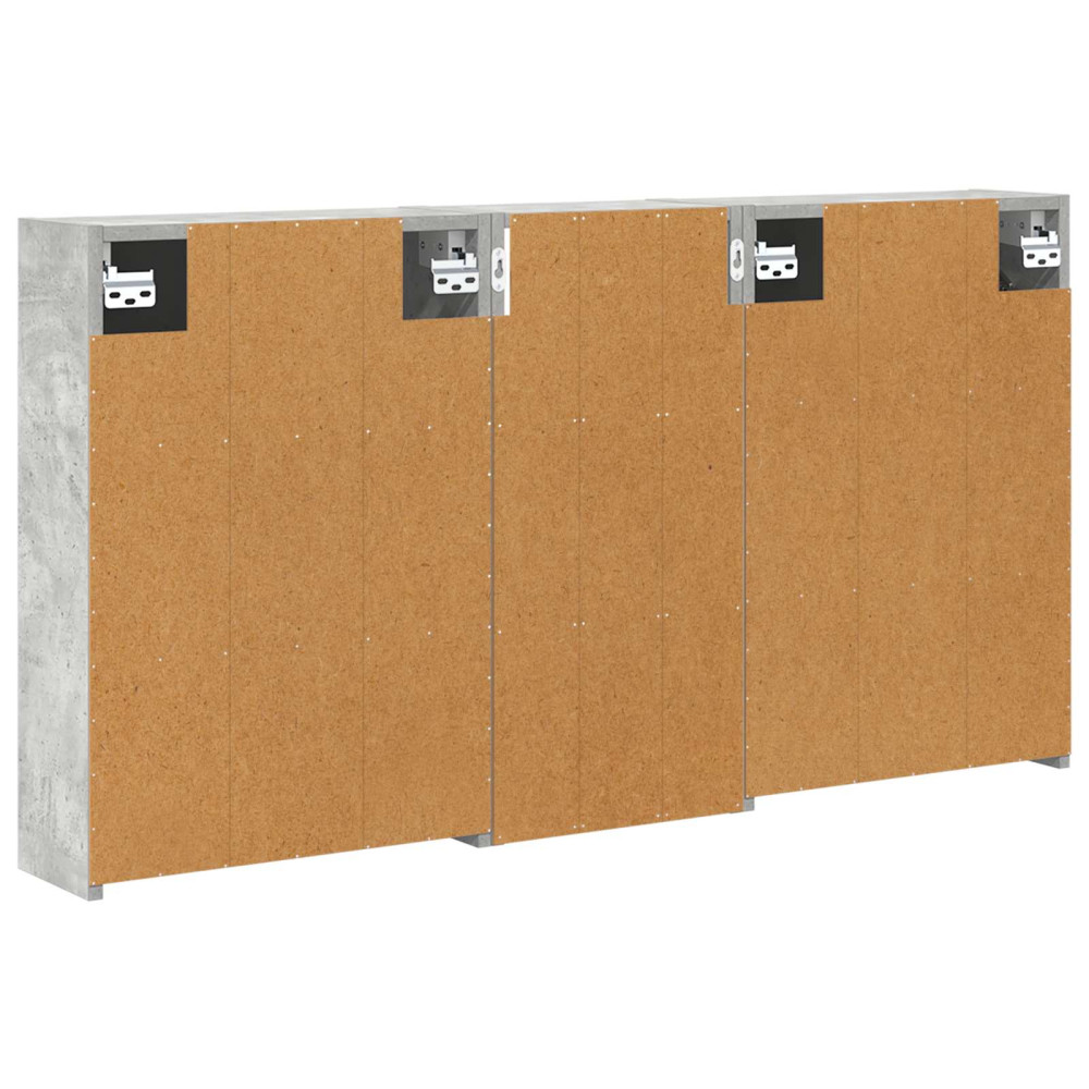 Produktbild för Badrumsskåpsset för 3 pcs 116 x 16 x 62,5 cm Konstruerat trä