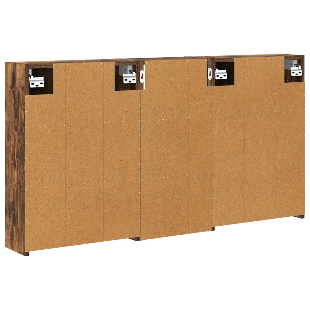 Produktbild för Badrumsskåpsset för 3 pcs 116 x 16 x 62,5 cm Konstruerat trä