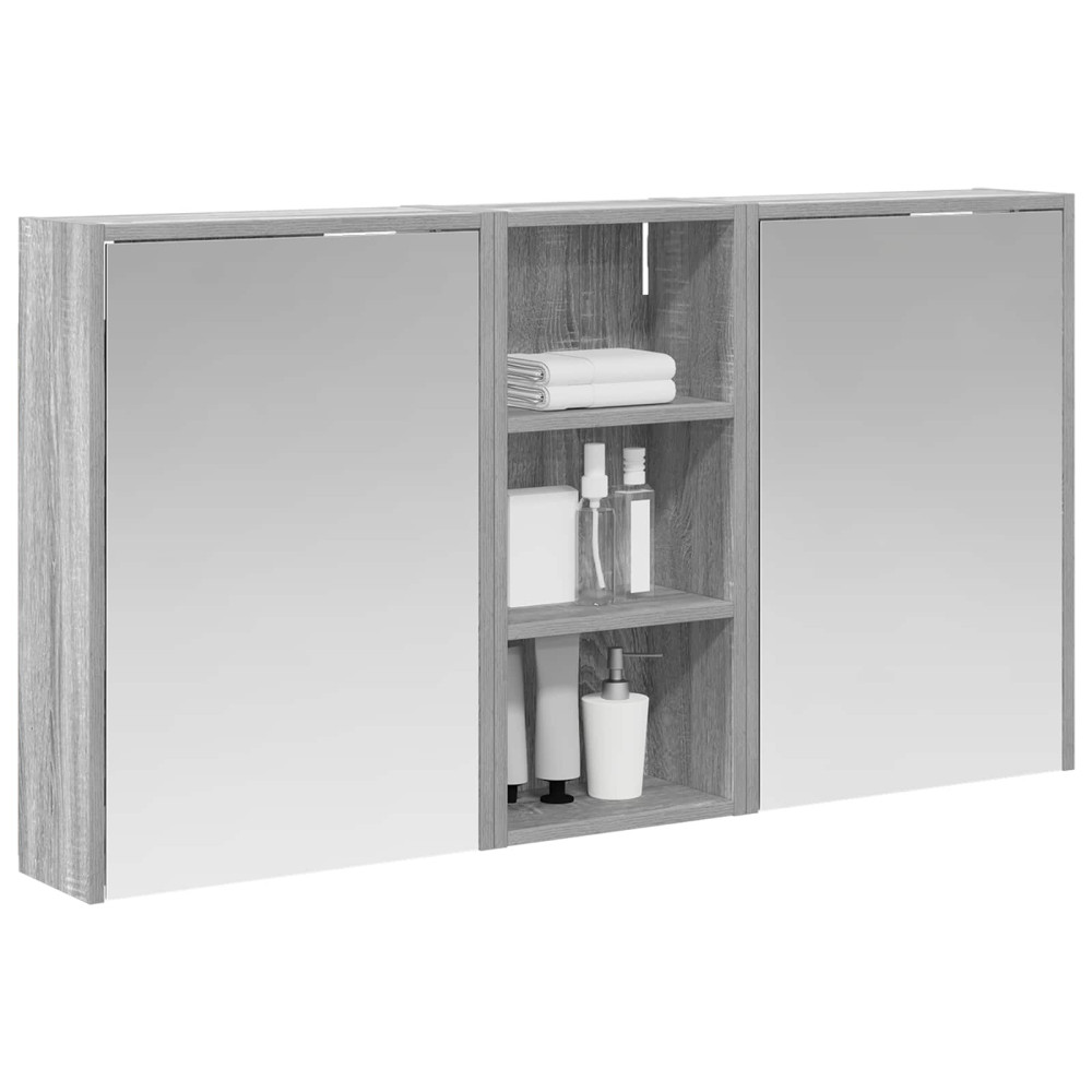 Produktbild för Badrumsskåpsset för 3 pcs 116 x 16 x 62,5 cm Konstruerat trä