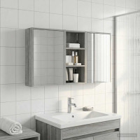 Produktbild för Badrumsskåpsset för 3 pcs 116 x 16 x 62,5 cm Konstruerat trä