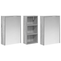 Produktbild för Badrumsskåpsset för 3 pcs 116 x 16 x 62,5 cm Konstruerat trä