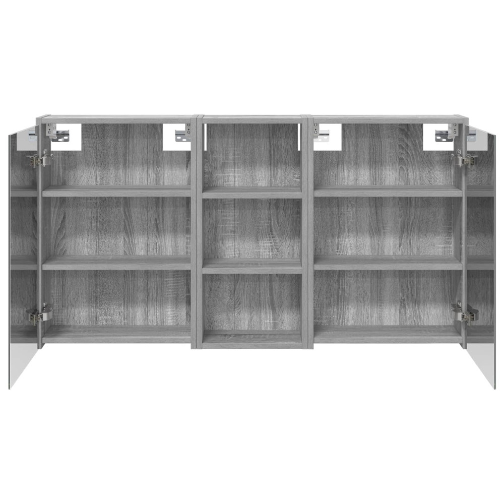Produktbild för Badrumsskåpsset för 3 pcs 116 x 16 x 62,5 cm Konstruerat trä