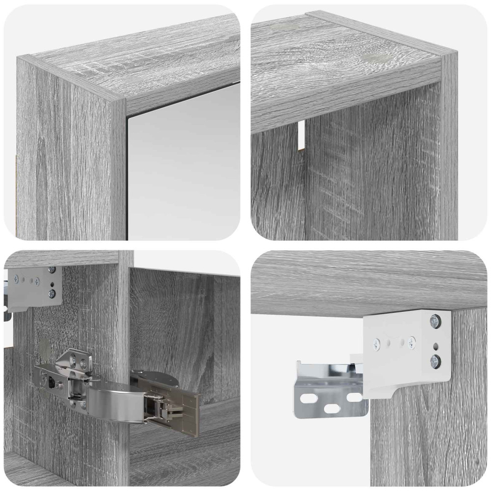 Produktbild för Badrumsskåpsset för 3 pcs 116 x 16 x 62,5 cm Konstruerat trä