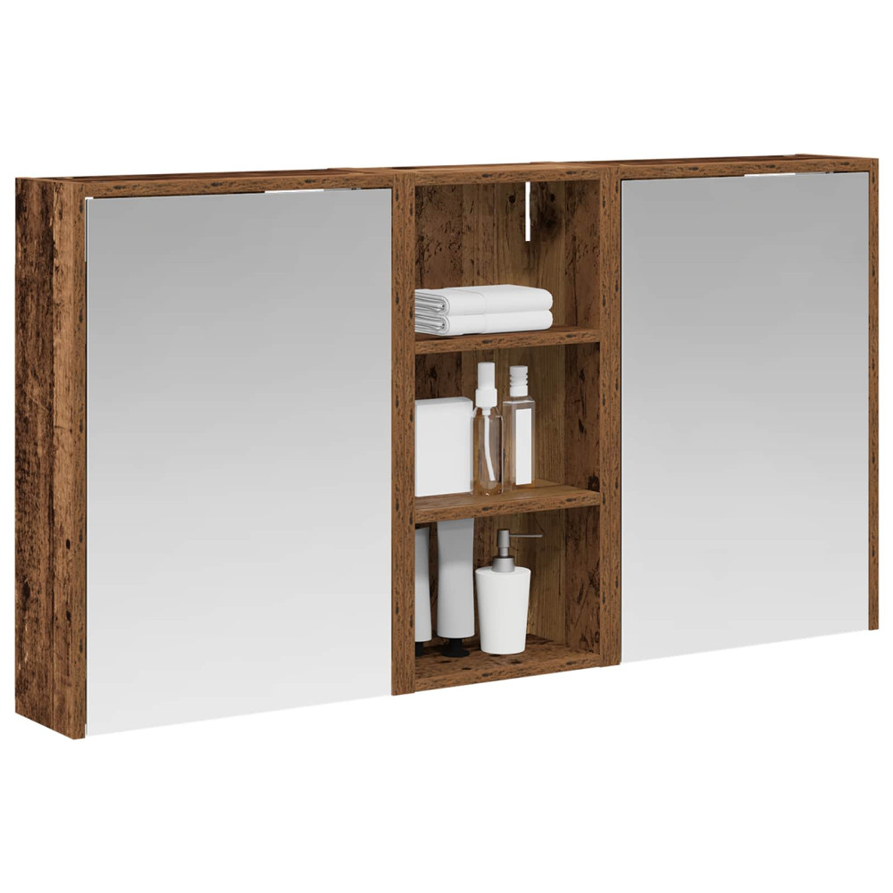 Produktbild för Badrumsskåpsset för 3 pcs 116 x 16 x 62,5 cm Konstruerat trä