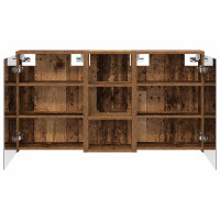Produktbild för Badrumsskåpsset för 3 pcs 116 x 16 x 62,5 cm Konstruerat trä