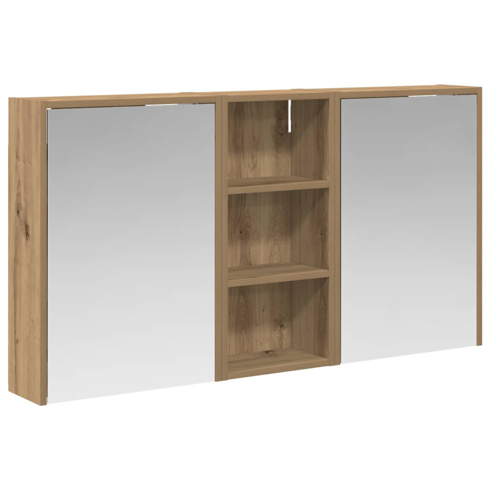 Produktbild för Badrumsskåpsset för 3 pcs 116 x 16 x 62,5 cm Konstruerat trä
