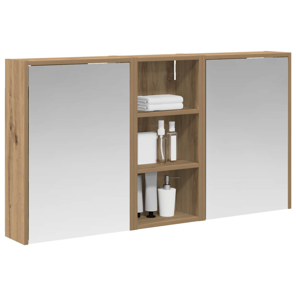 Produktbild för Badrumsskåpsset för 3 pcs 116 x 16 x 62,5 cm Konstruerat trä