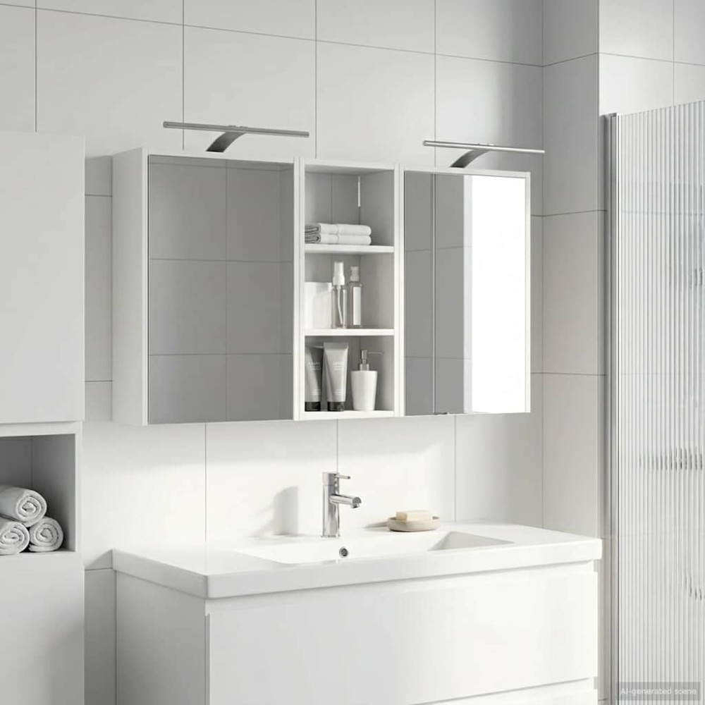 Produktbild för Badrumsskåpsset för 3 pcs 116 x 16 x 62,5 cm Konstruerat trä