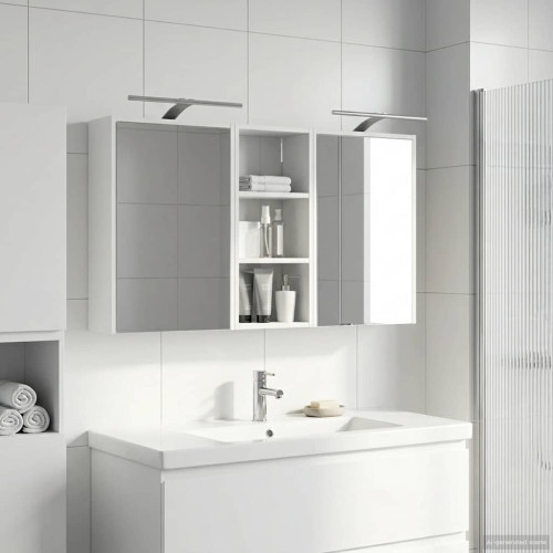 vidaXL Badrumsskåpsset för 3 pcs 116 x 16 x 62,5 cm Konstruerat trä