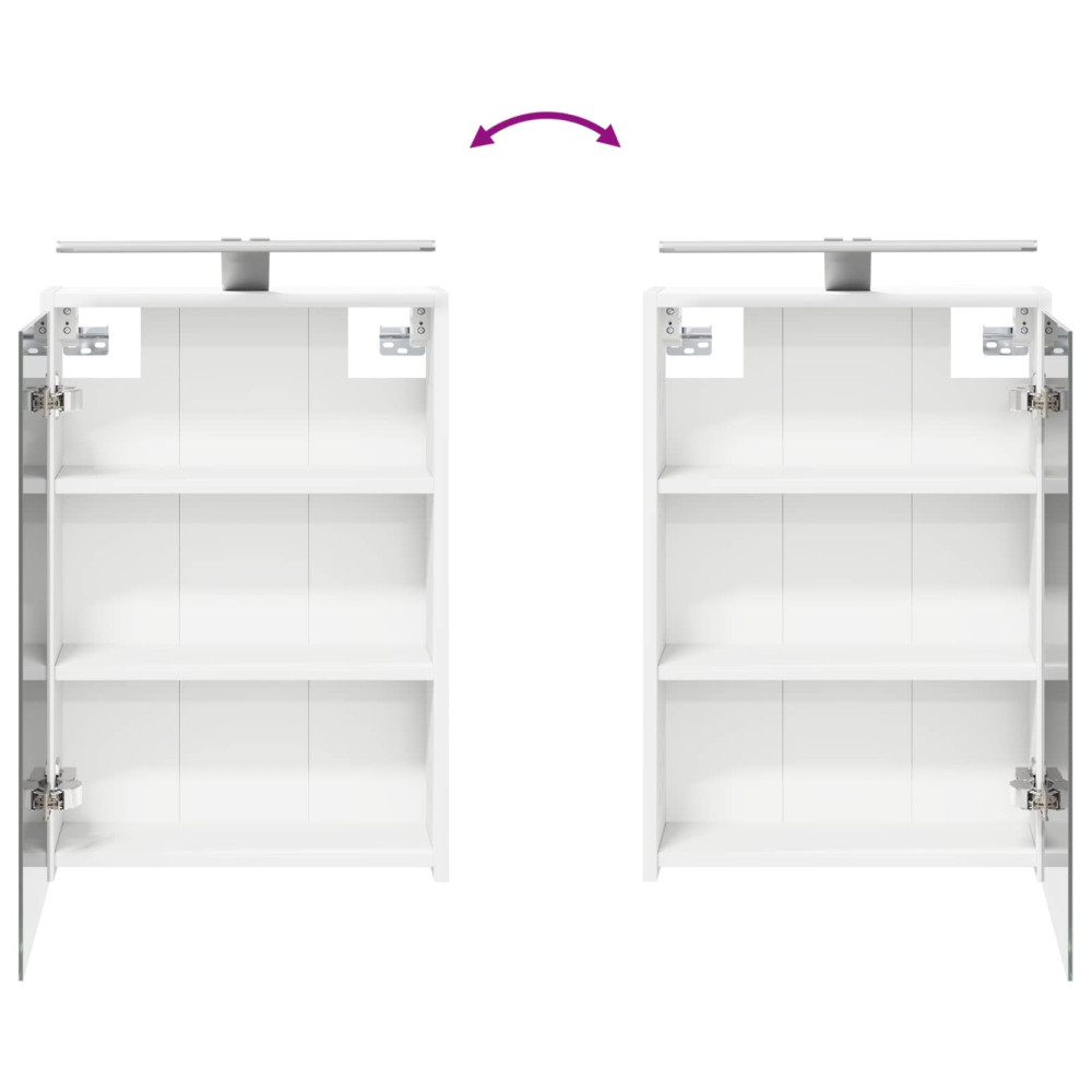 Produktbild för Badrumsskåpsset för 3 pcs 116 x 16 x 62,5 cm Konstruerat trä