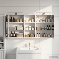 Produktbild för Badrumsskåpsset för 3 pcs 116 x 16 x 62,5 cm Konstruerat trä