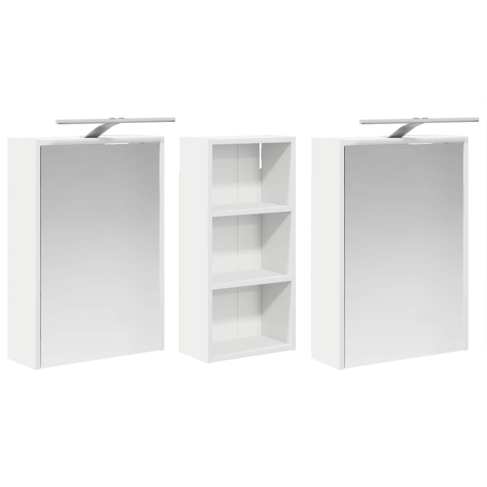 Produktbild för Badrumsskåpsset för 3 pcs 116 x 16 x 62,5 cm Konstruerat trä