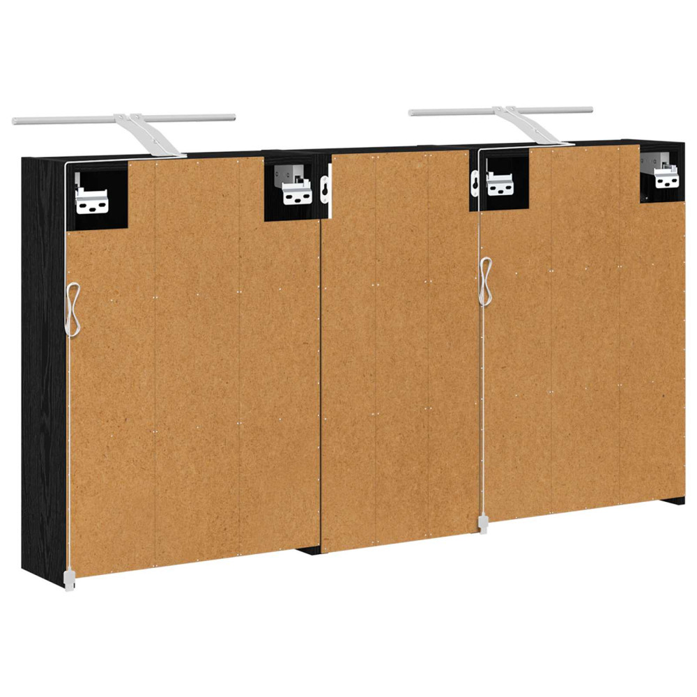 Produktbild för Badrumsskåpsset för 3 pcs 116 x 16 x 62,5 cm Konstruerat trä