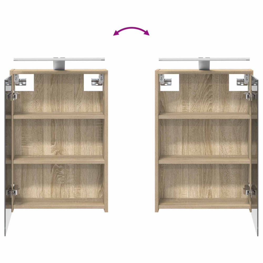Produktbild för Badrumsskåpsset för 3 pcs 116 x 16 x 62,5 cm Konstruerat trä