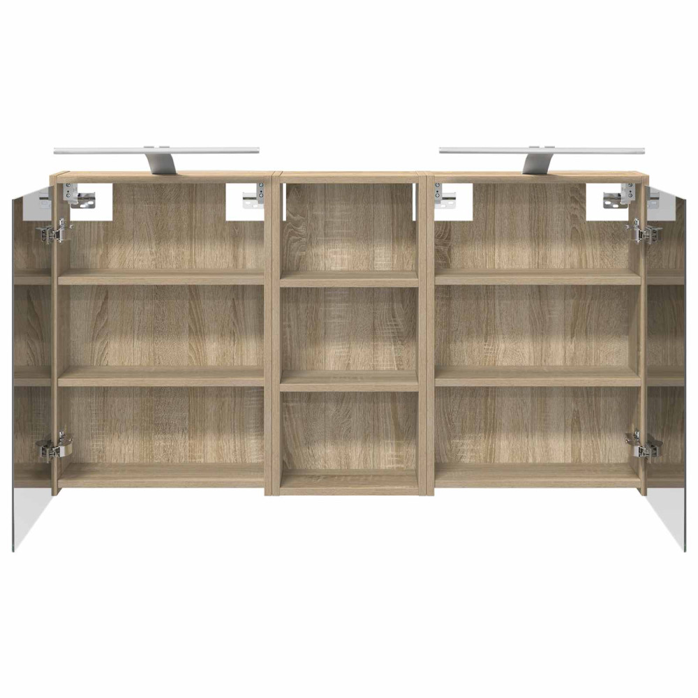 Produktbild för Badrumsskåpsset för 3 pcs 116 x 16 x 62,5 cm Konstruerat trä