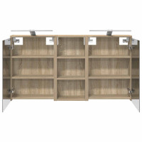 Produktbild för Badrumsskåpsset för 3 pcs 116 x 16 x 62,5 cm Konstruerat trä