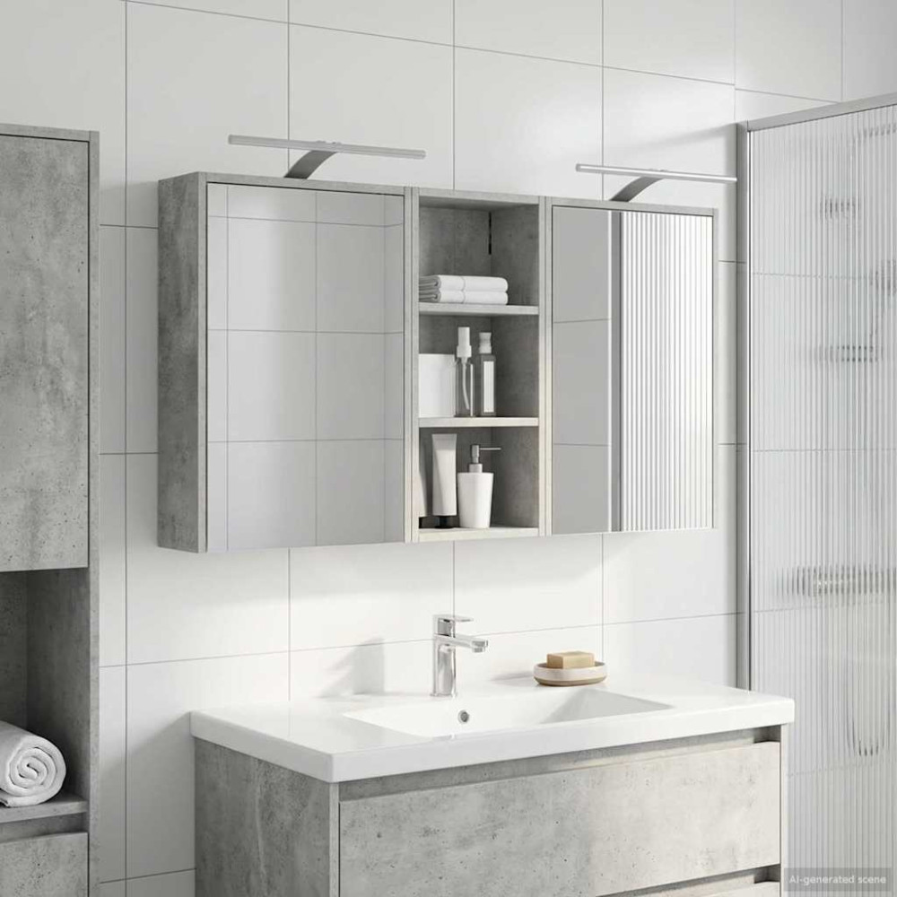 Produktbild för Badrumsskåpsset för 3 pcs 116 x 16 x 62,5 cm Konstruerat trä
