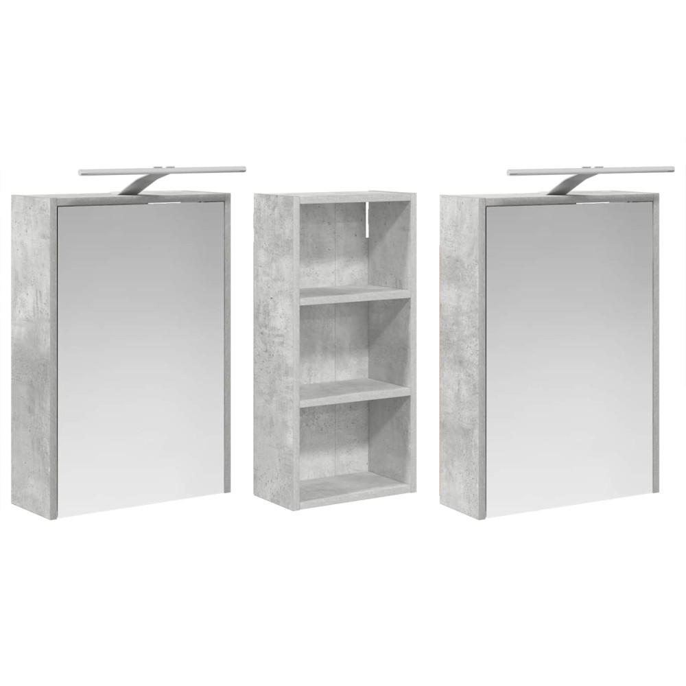 Produktbild för Badrumsskåpsset för 3 pcs 116 x 16 x 62,5 cm Konstruerat trä
