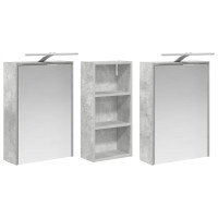 Produktbild för Badrumsskåpsset för 3 pcs 116 x 16 x 62,5 cm Konstruerat trä
