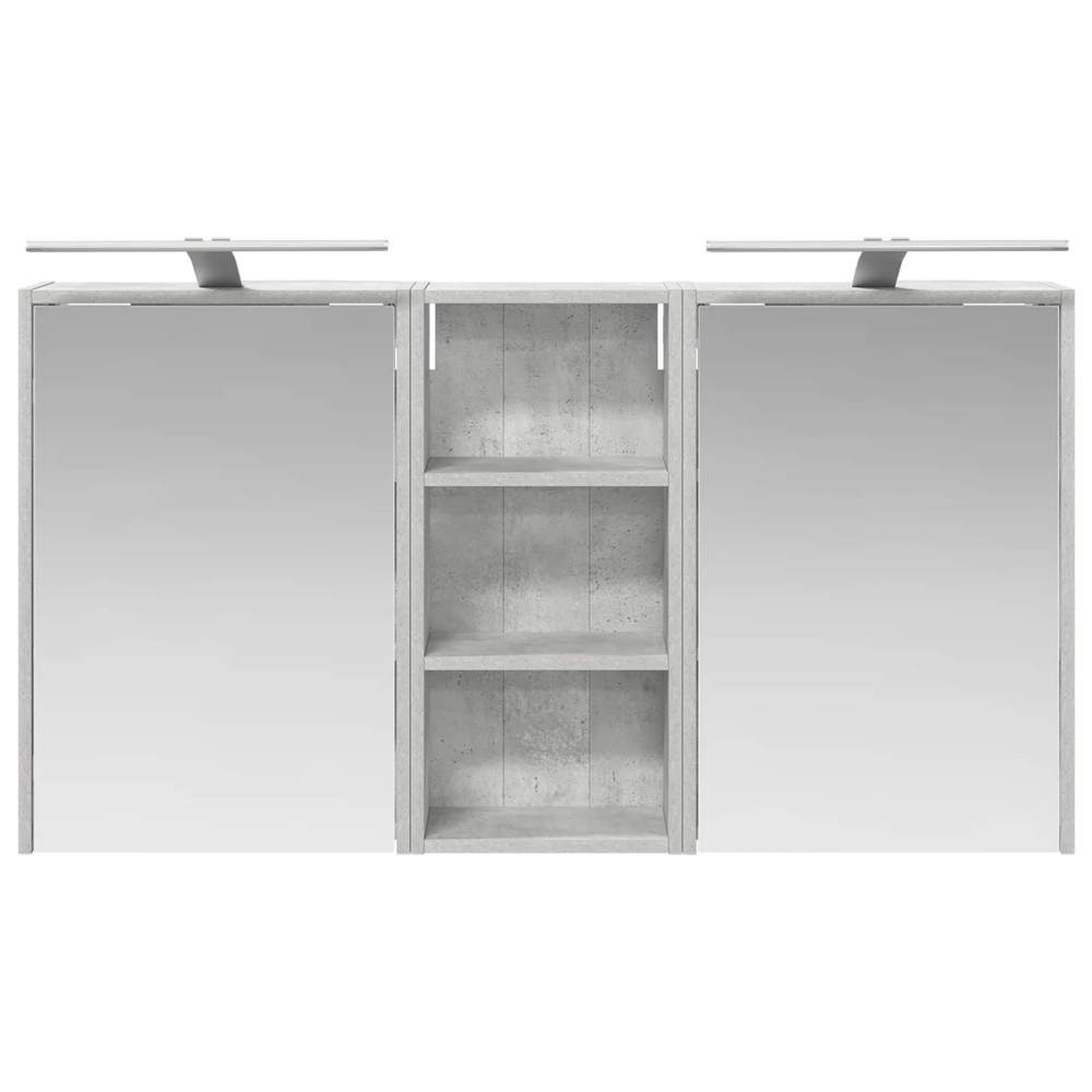 Produktbild för Badrumsskåpsset för 3 pcs 116 x 16 x 62,5 cm Konstruerat trä