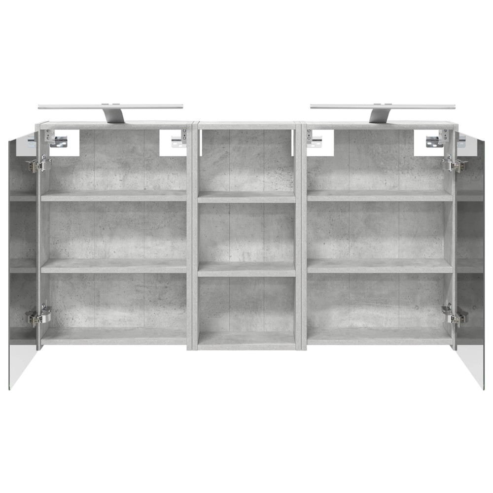 Produktbild för Badrumsskåpsset för 3 pcs 116 x 16 x 62,5 cm Konstruerat trä