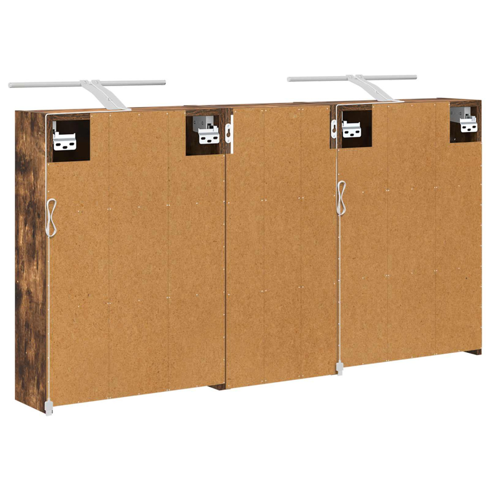Produktbild för Badrumsskåpsset för 3 pcs 116 x 16 x 62,5 cm Konstruerat trä