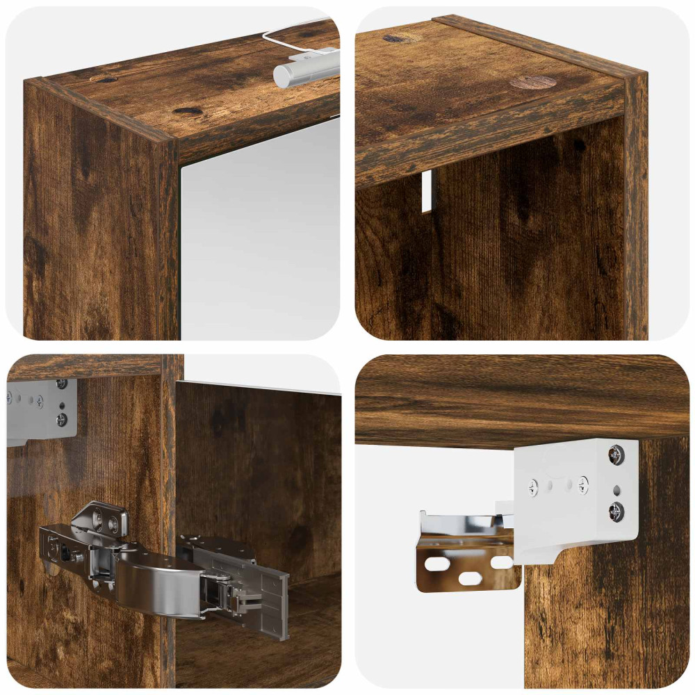 Produktbild för Badrumsskåpsset för 3 pcs 116 x 16 x 62,5 cm Konstruerat trä