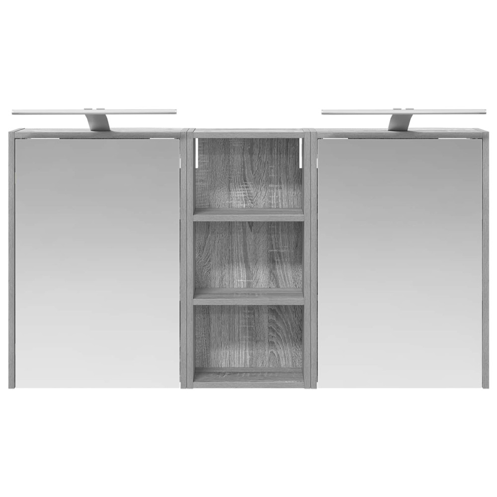 Produktbild för Badrumsskåpsset för 3 pcs 116 x 16 x 62,5 cm Konstruerat trä