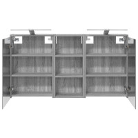 Produktbild för Badrumsskåpsset för 3 pcs 116 x 16 x 62,5 cm Konstruerat trä