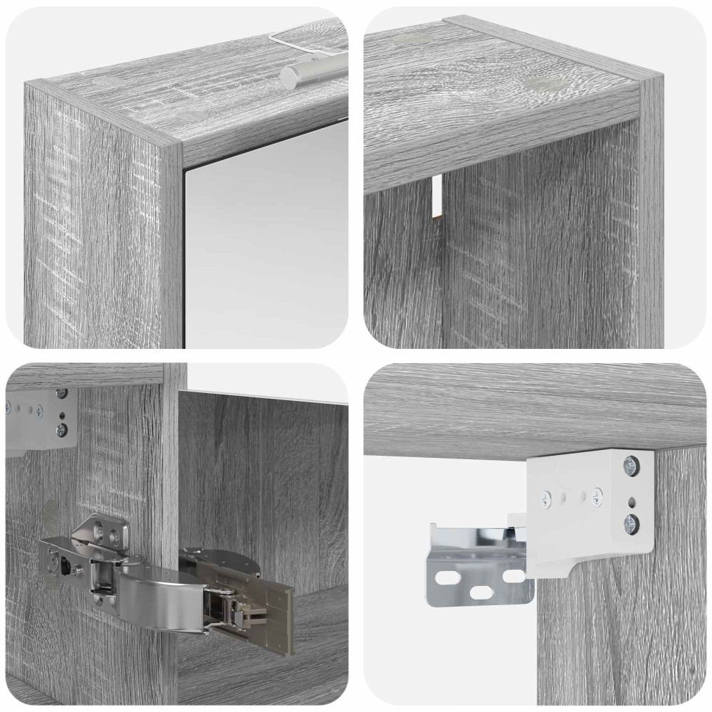 Produktbild för Badrumsskåpsset för 3 pcs 116 x 16 x 62,5 cm Konstruerat trä