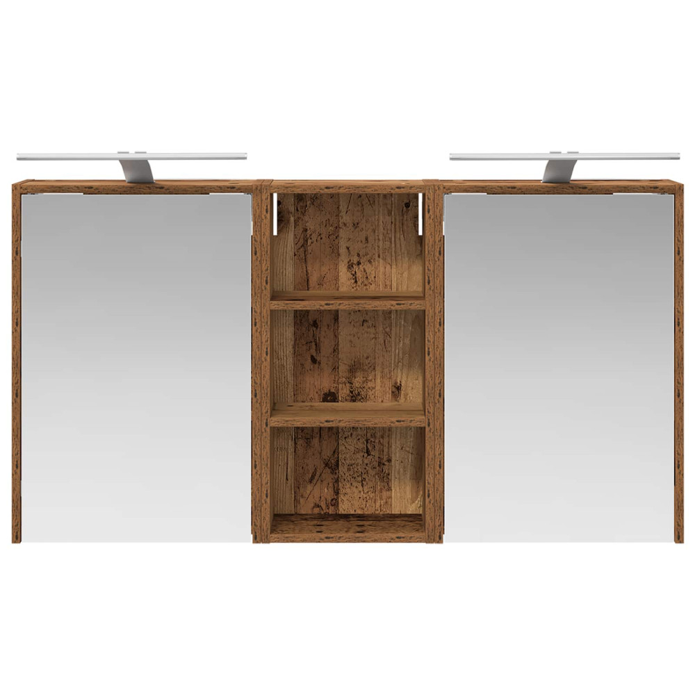 Produktbild för Badrumsskåpsset för 3 pcs 116 x 16 x 62,5 cm Konstruerat trä