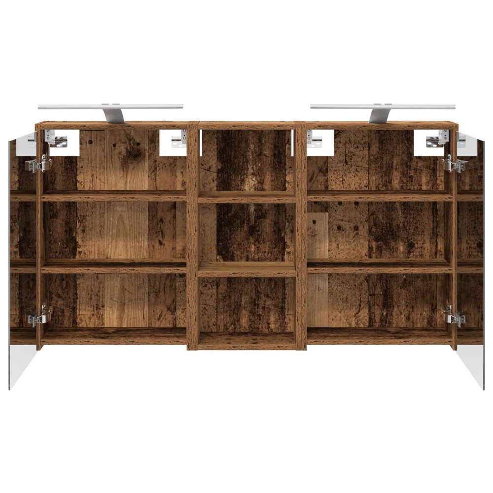 Produktbild för Badrumsskåpsset för 3 pcs 116 x 16 x 62,5 cm Konstruerat trä