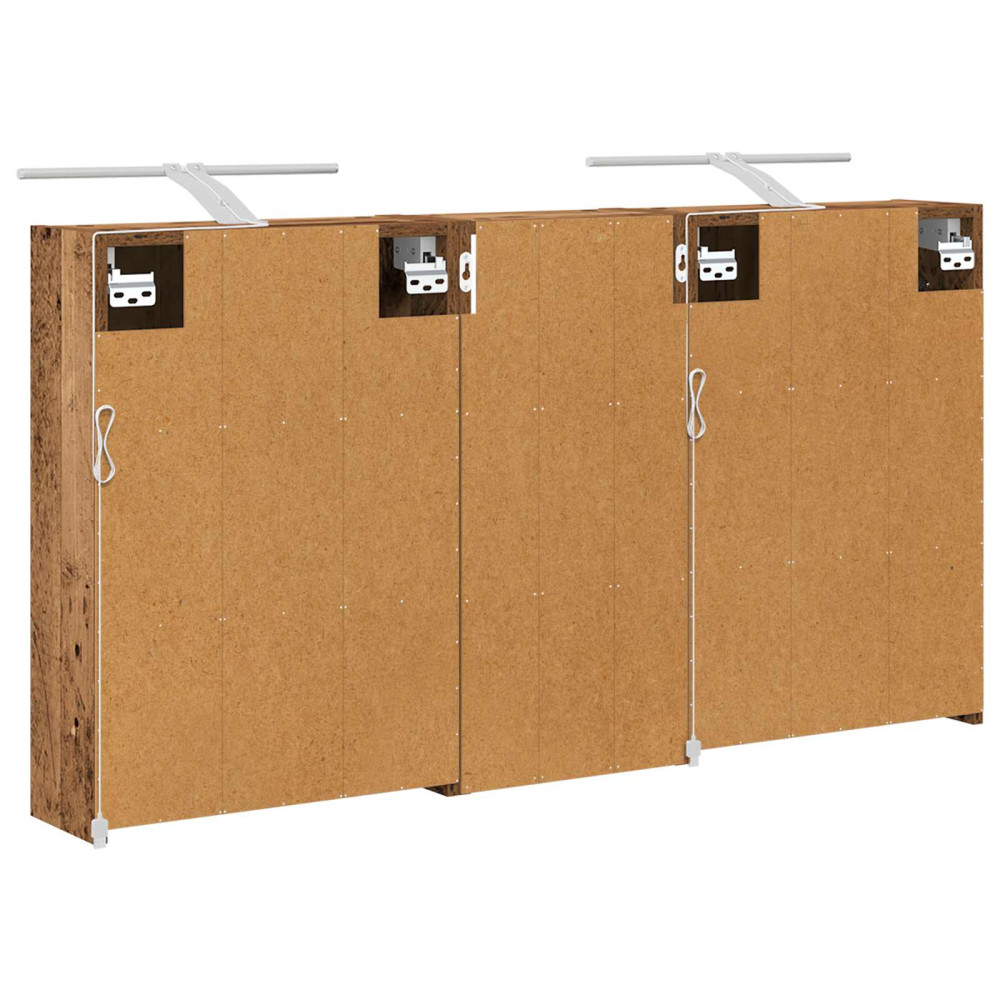 Produktbild för Badrumsskåpsset för 3 pcs 116 x 16 x 62,5 cm Konstruerat trä