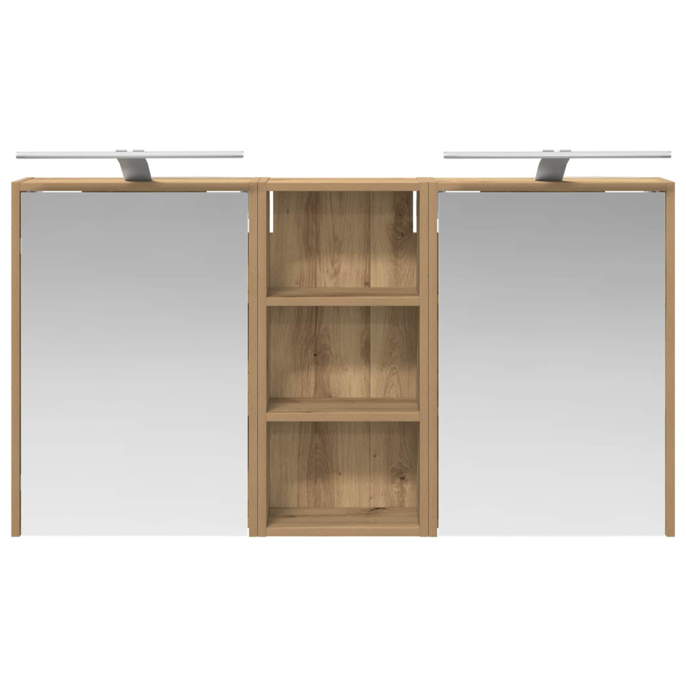 Produktbild för Badrumsskåpsset för 3 pcs 116 x 16 x 62,5 cm Konstruerat trä