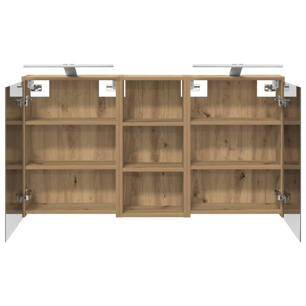 Produktbild för Badrumsskåpsset för 3 pcs 116 x 16 x 62,5 cm Konstruerat trä