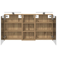 Produktbild för Badrumsskåpsset för 3 pcs 116 x 16 x 62,5 cm Konstruerat trä
