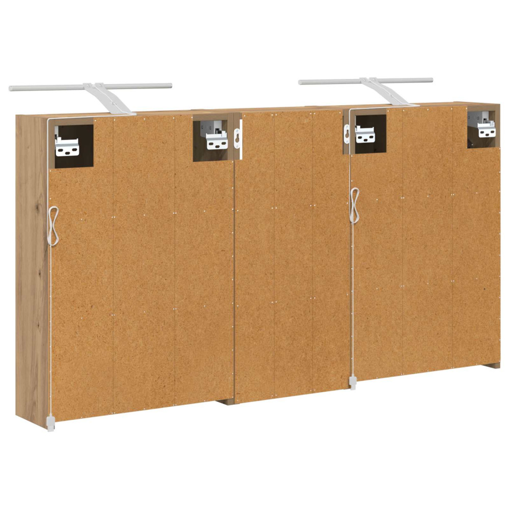 Produktbild för Badrumsskåpsset för 3 pcs 116 x 16 x 62,5 cm Konstruerat trä
