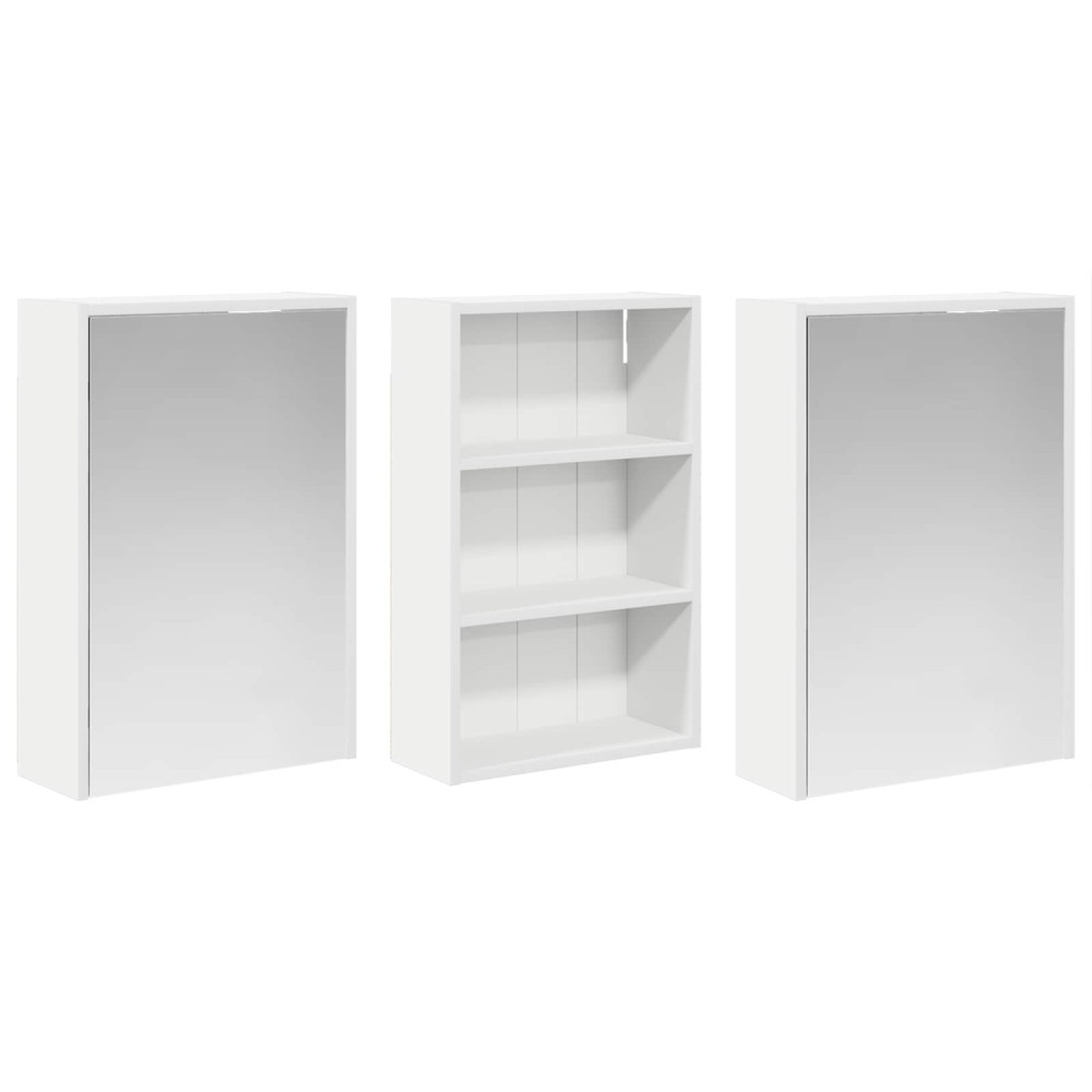 Produktbild för Badrumsskåpsset 3 pcs 126 x 16 x 62.5 cm Konstruerat trä