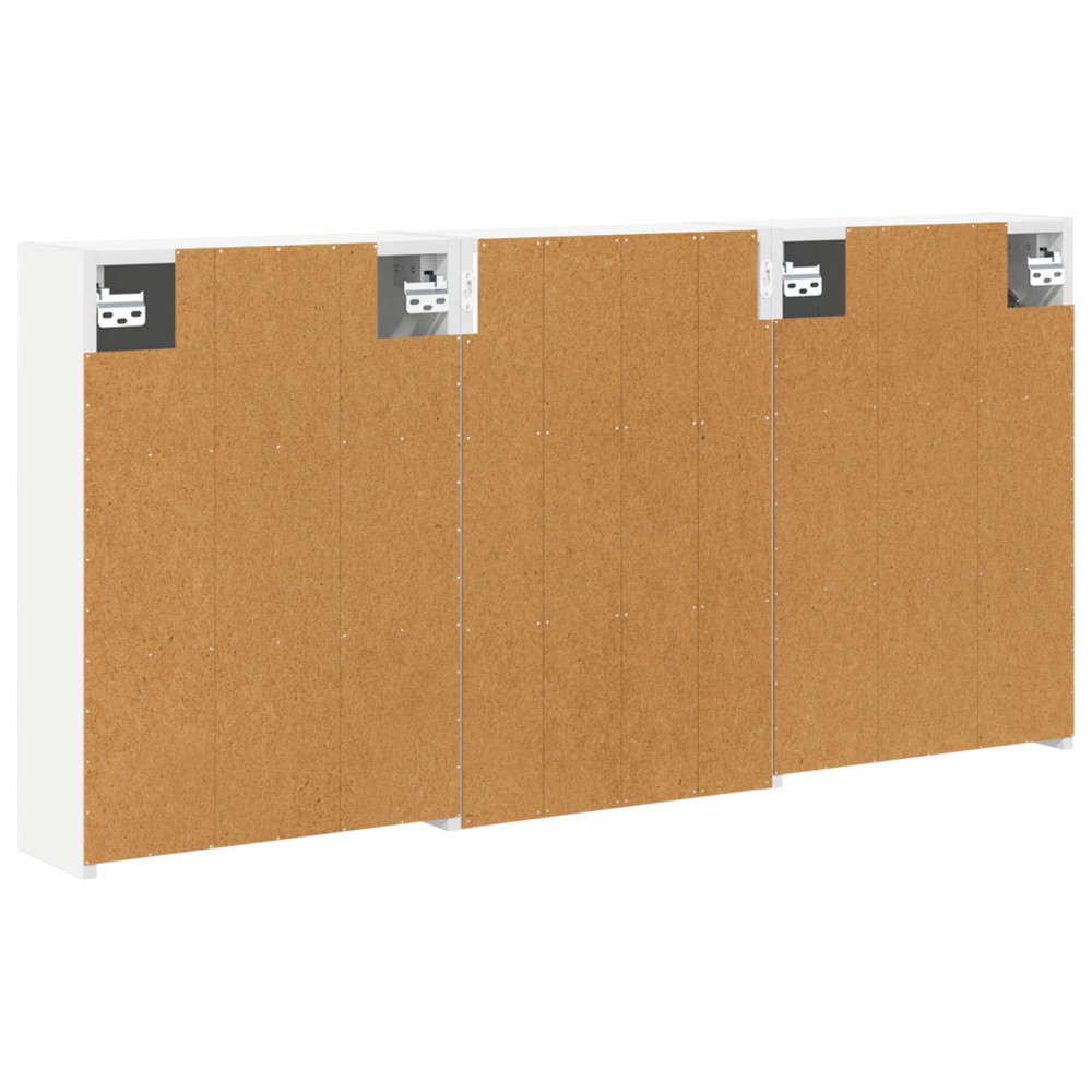 Produktbild för Badrumsskåpsset 3 pcs 126 x 16 x 62.5 cm Konstruerat trä
